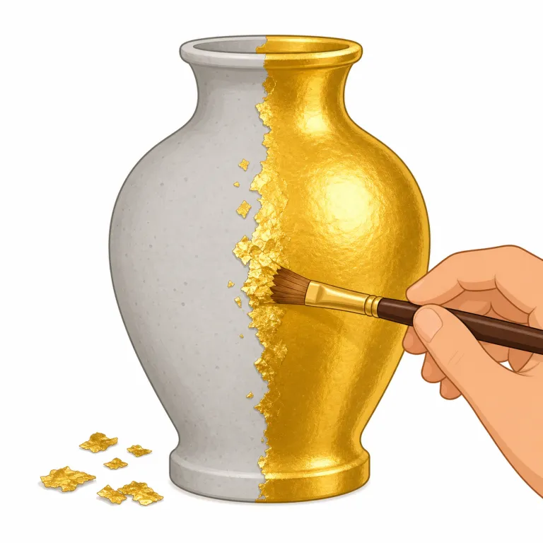 gild（金めっきする・動詞）の覚え方イラスト — gold を連想できるつづりなので、まず「金」に結びつける