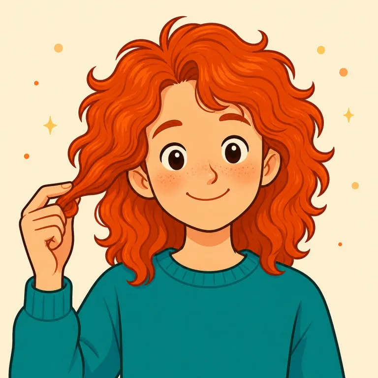 ginger（赤毛の人・noun）の覚え方イラスト