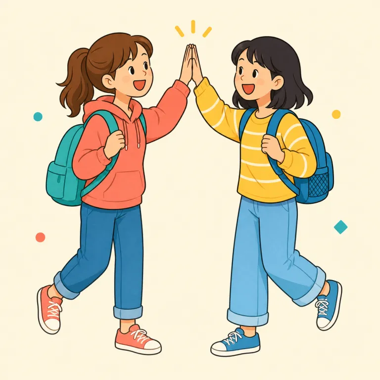 girlfriend（女友達・noun）の覚え方イラスト