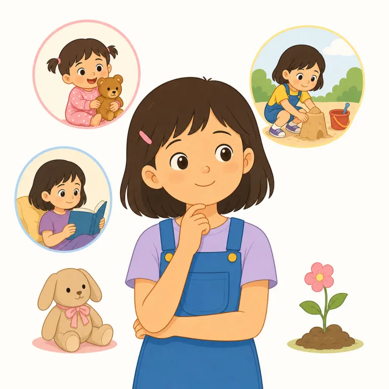 girlhood（少女時代・名詞）の覚え方イラスト — この girlhood は「少女であること」という状態そのものではなく、「少女として過ごした時期」を指す意味です