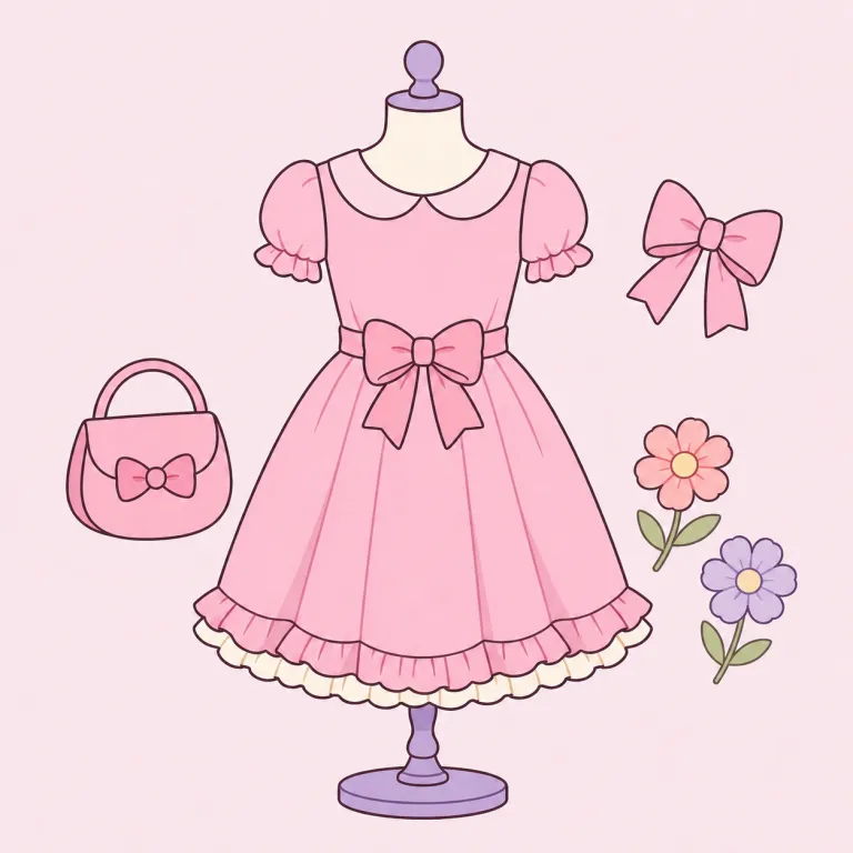 girly（女の子らしい・形容詞）の覚え方イラスト — girl が分かれば覚えやすい語