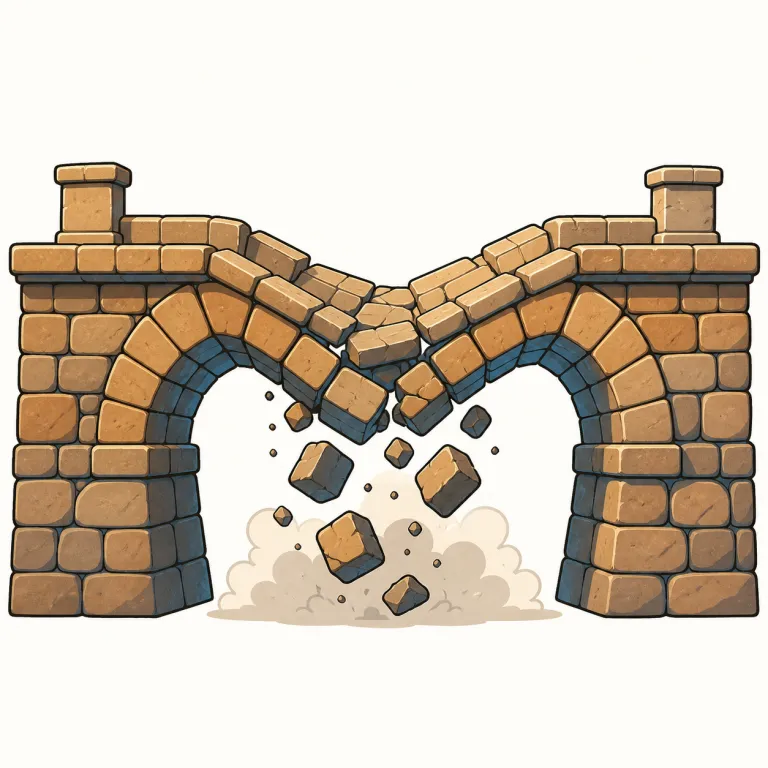 give way（崩れる・phrasal_verb）の覚え方イラスト