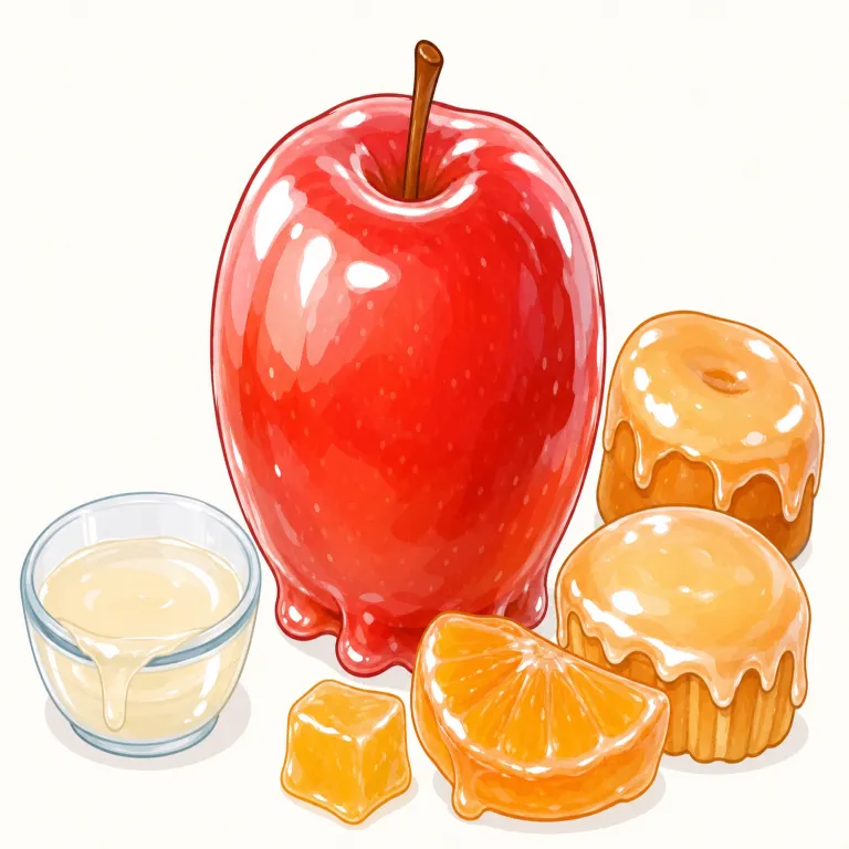 glace（砂糖衣をかけた、光沢のある・形容詞）の覚え方イラスト — glaze「表面を覆って照りを出す」を知っていると覚えやすい語