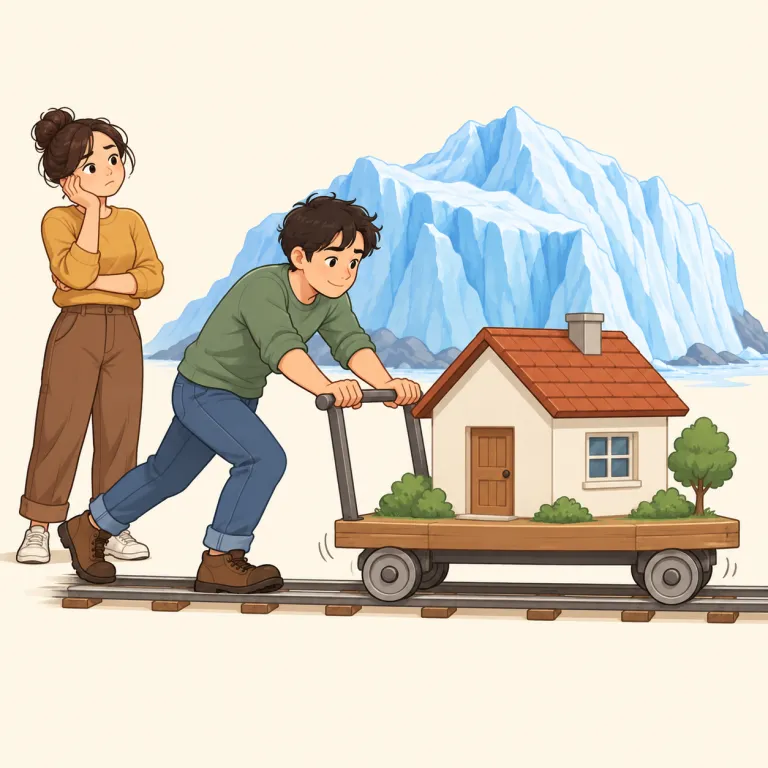 glacial（極めて遅い、氷河のようにゆっくりした・adjective）の覚え方イラスト