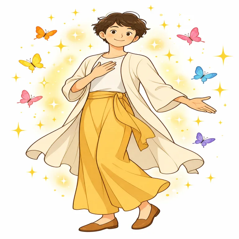 glamour（魅力・noun）の覚え方イラスト