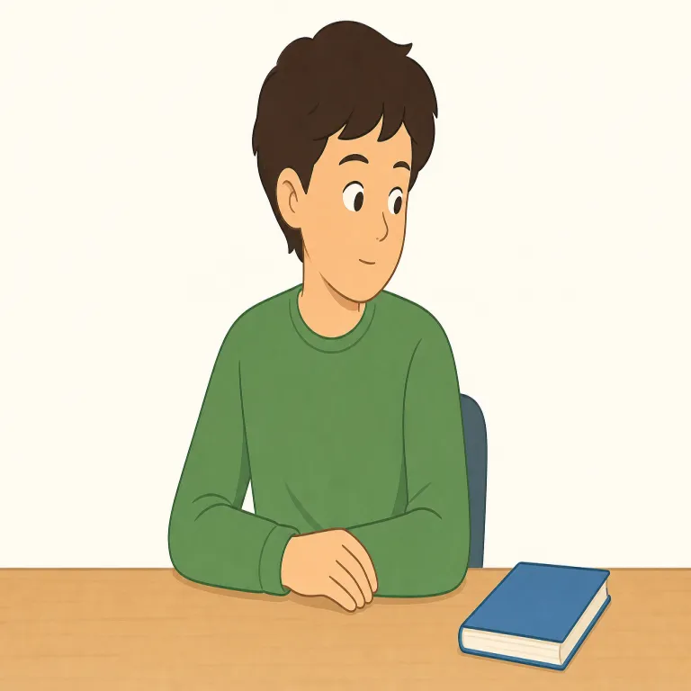 glance at（ちらっと見る・句動詞）の覚え方イラスト — glance at は look at より短く、目だけを一瞬向けるイメージで覚える