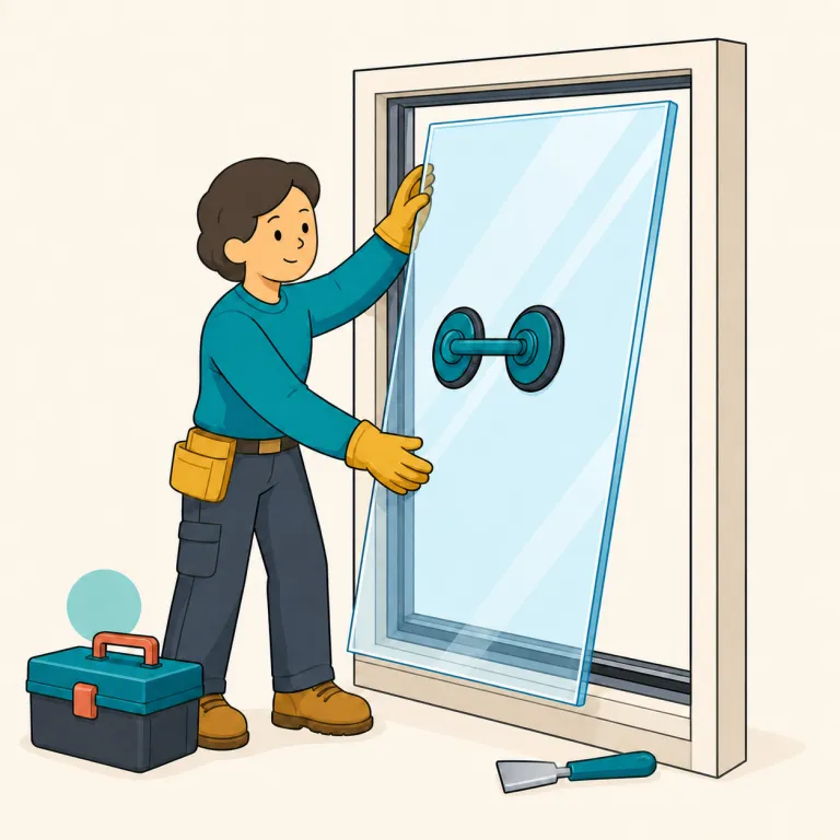 glazier（ガラス職人・名詞）の覚え方イラスト — glass を土台に覚えるのが近道