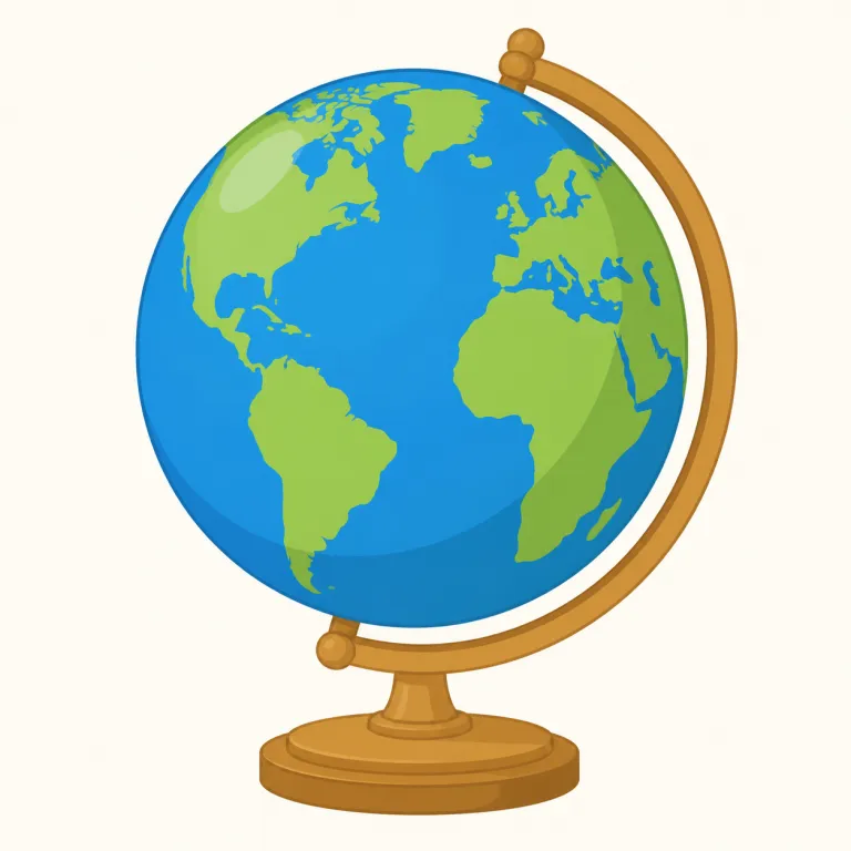 globe（地球儀、地球、球体・名詞）の覚え方イラスト — 「global（地球規模の）」を知っていれば、その語幹が globe だと結びつけるのが最短です