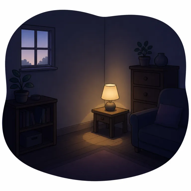 gloom（薄暗さ・noun）の覚え方イラスト
