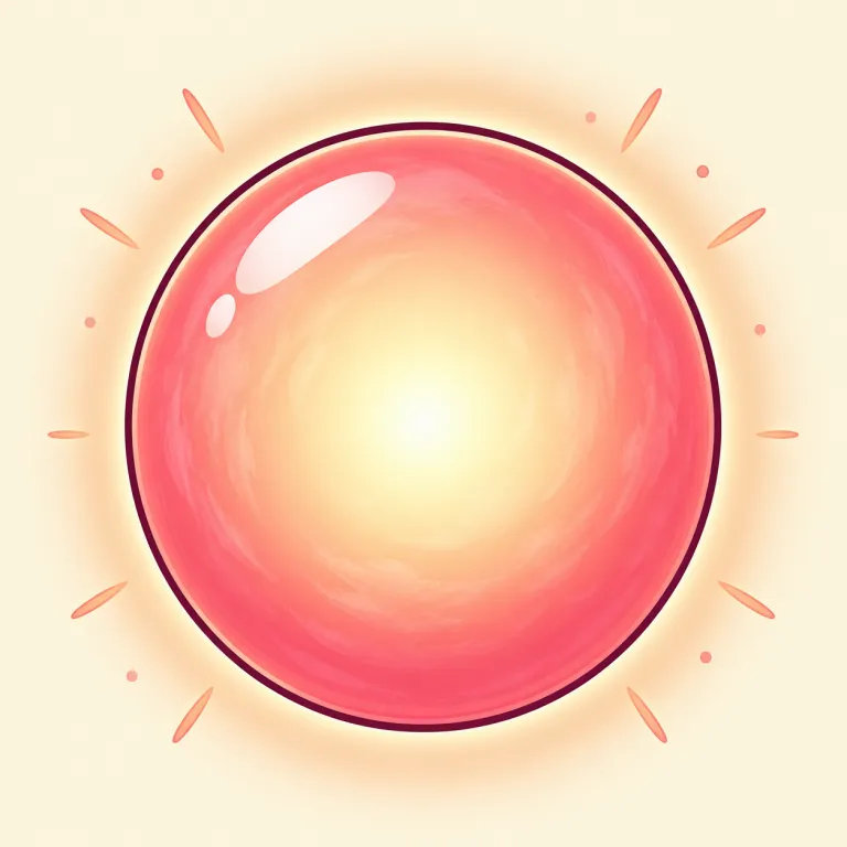 glow（輝き、赤み・noun）の覚え方イラスト