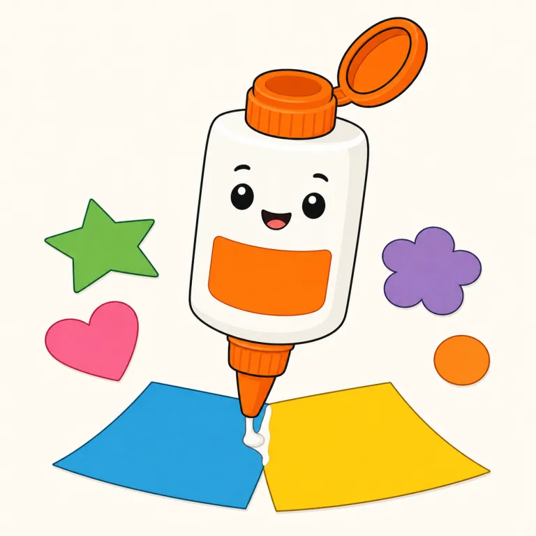 glue（のり、接着剤・名詞）の覚え方イラスト — 名詞 glue は「くっつける物質」として覚えるのが要点です