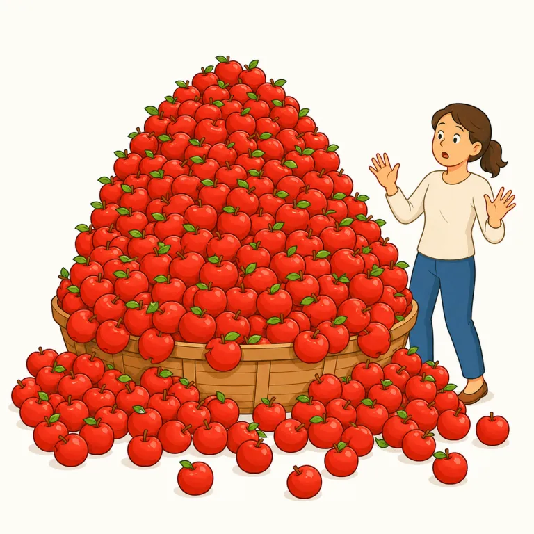 glut（過剰・名詞）の覚え方イラスト — glut は「多すぎて余る」ときの単語