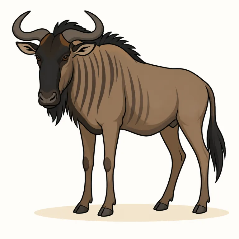 gnu（ヌー・noun）の覚え方イラスト