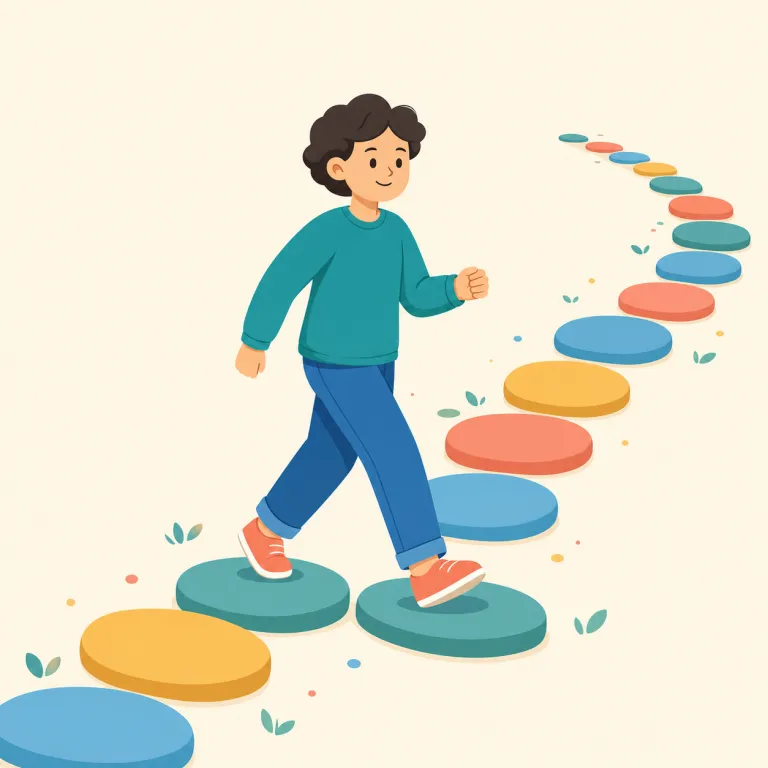 go on（続ける、続く、起こる・句動詞）の覚え方イラスト — go と on をそのまま「先へ進み続ける」とつなげると核のイメージをつかみやすい