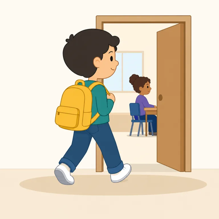 go to（行く・句動詞）の覚え方イラスト — go to は「ある場所・目的地へ行く」という基本の移動表現です