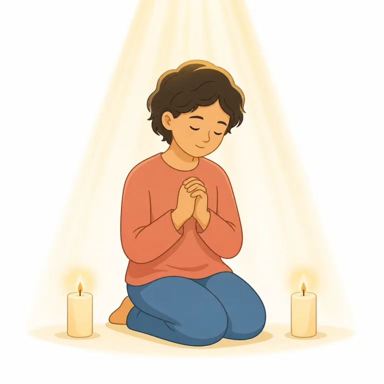 godly（信心深い、敬虔な・形容詞）の覚え方イラスト — god「神」を大切にする人、と考えると覚えやすいです