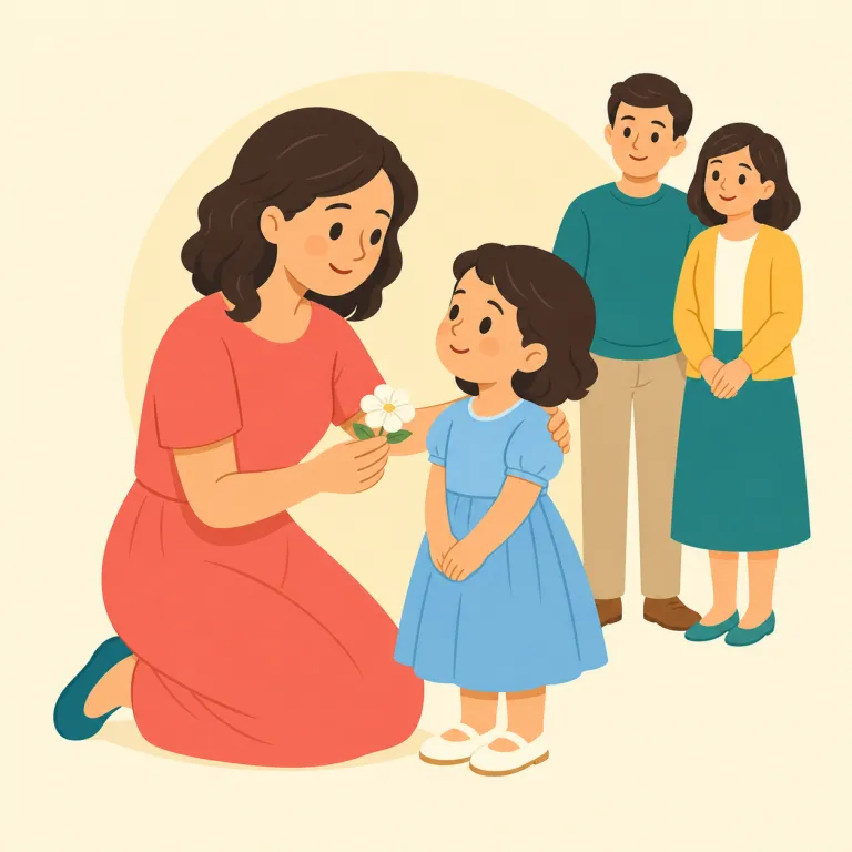 godmother（代母、女性の名付け親・名詞）の覚え方イラスト — godmother はまず mother が見えるので、「母親のように支える女性」を核に置くと覚えやすい