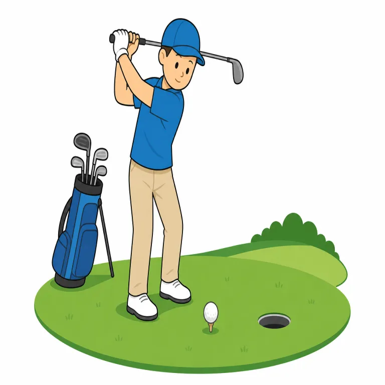 golf（ゴルフ・名詞）の覚え方イラスト