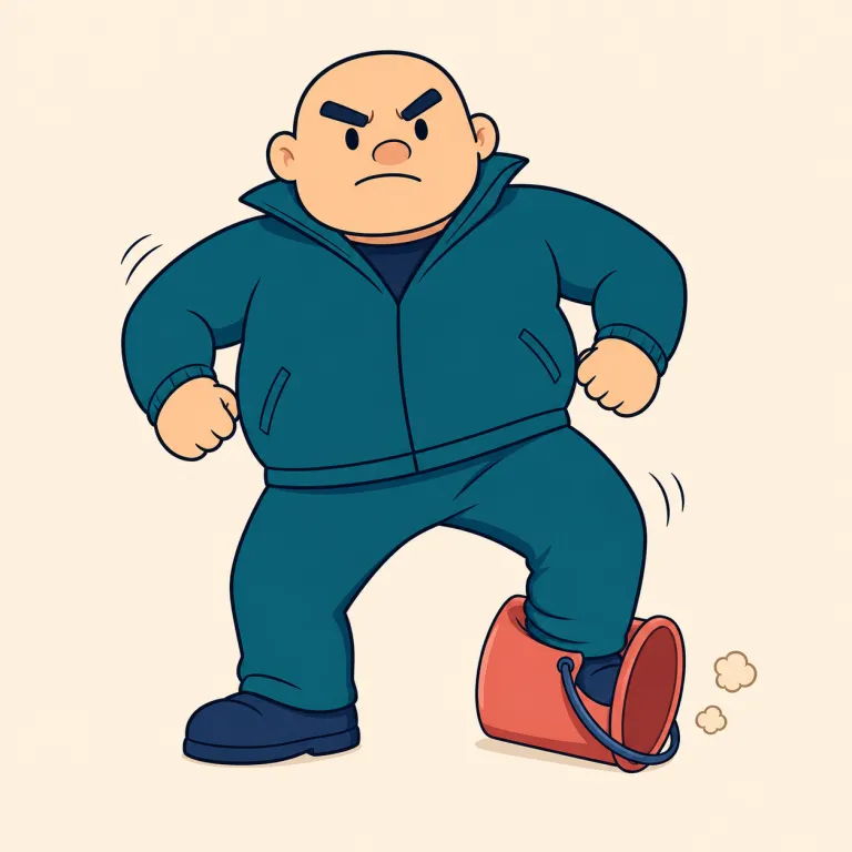 goon（暴漢 / 間抜け・名詞）の覚え方イラスト — 文脈で二つの人物像に分かれる