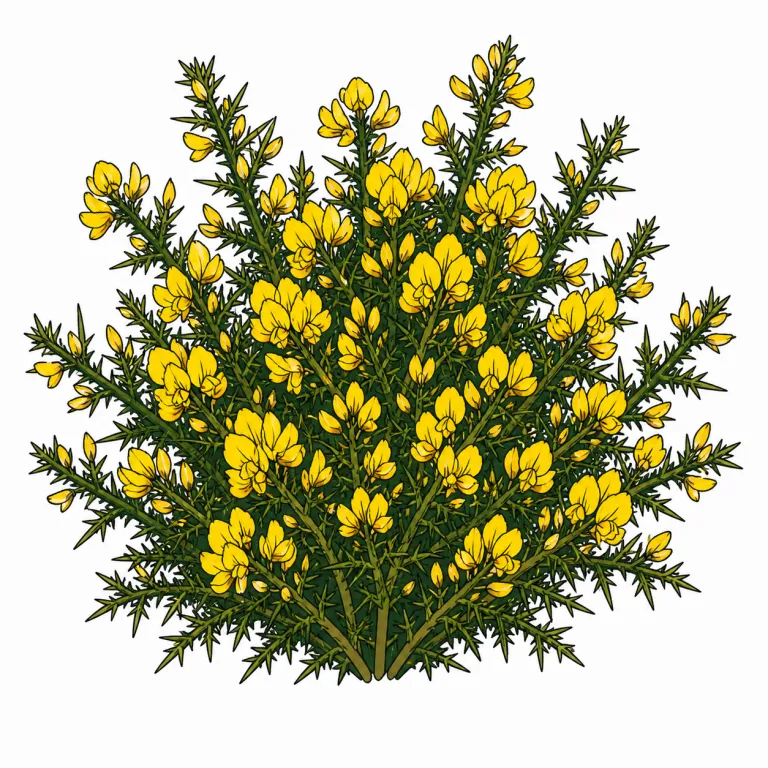 gorse（ハリエニシダ・noun）の覚え方イラスト