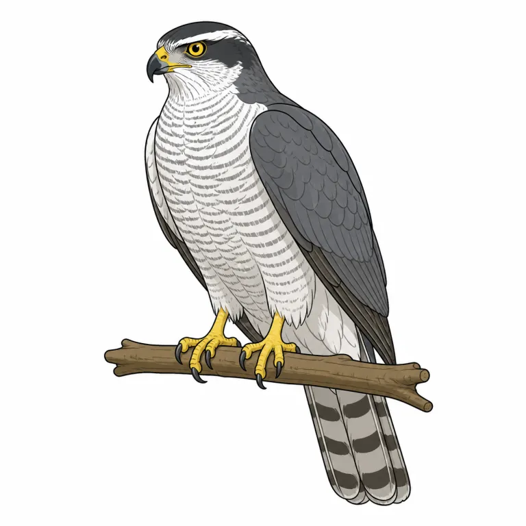 goshawk（オオタカ（鳥）・noun）の覚え方イラスト