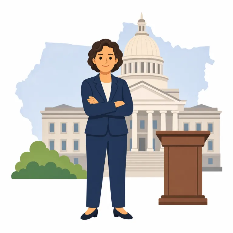 governor（知事・名詞）の覚え方イラスト — ニュースで the governor of California のように州名と一緒に出たら「その州を運営する公職者」と考える