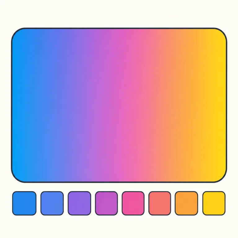 gradient（グラデーション・noun）の覚え方イラスト
