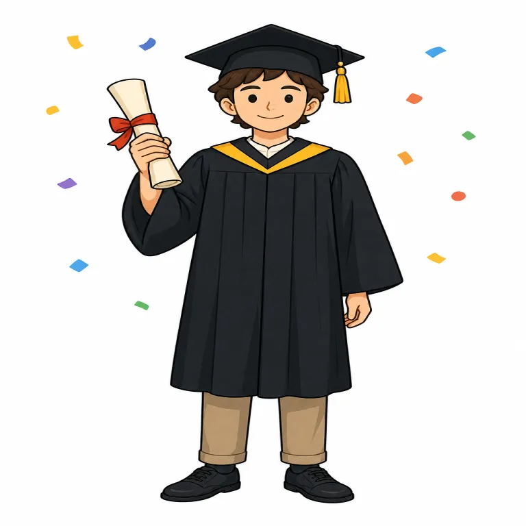 graduate（卒業生・noun）の覚え方イラスト