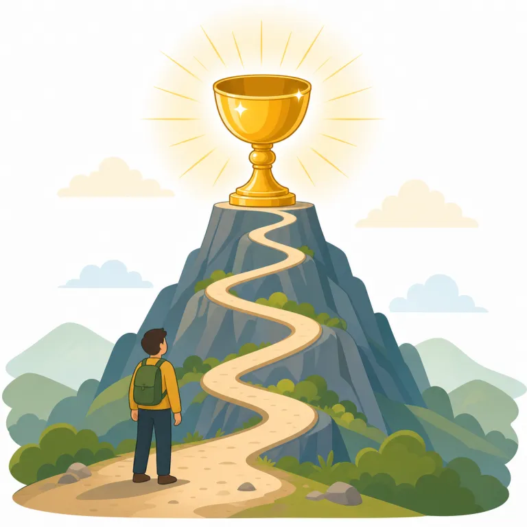 grail（究極目標・noun）の覚え方イラスト