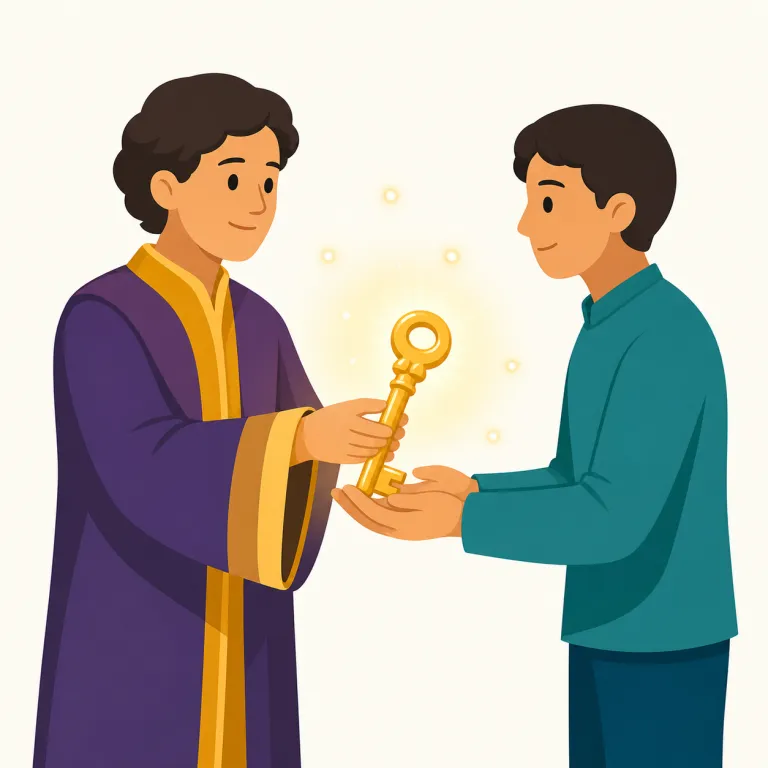 grant a to b（与える・イディオム）の覚え方イラスト — このエントリの「与える」は、日常的に物を手渡す give ではなく、奨学金・助成金・称号・許可などを権限のある側が正式に授与・付与する意味です