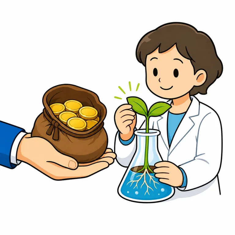 grant（補助金、助成金・noun）の覚え方イラスト
