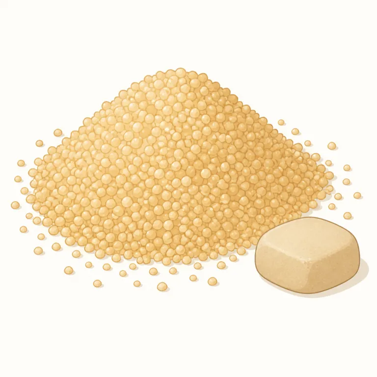 granular（粒状の・形容詞）の覚え方イラスト — grain（穀粒）や granule（小さな粒）を知っていると、granular は「粒の集まりっぽい」とつながる