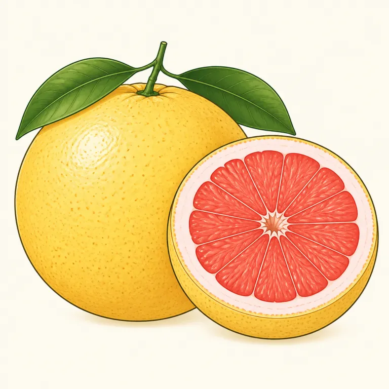 grapefruit（グレープフルーツ・名詞）の覚え方イラスト
