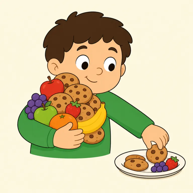 greedy（貪欲な・形容詞）の覚え方イラスト — まず名詞 greed「強い欲」「強欲」を知っていると、greed + -y で「欲が前に出ている性質」だと覚えやすいです