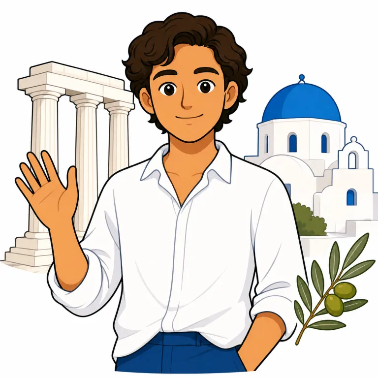 greek（ギリシャ人・noun）の覚え方イラスト