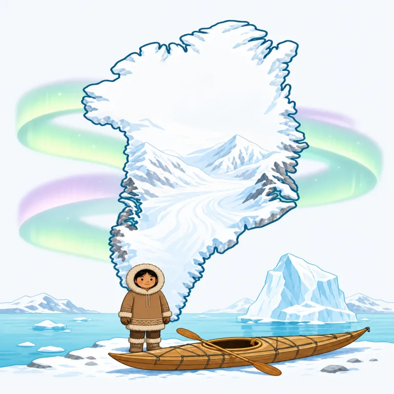 greenlandic（グリーンランドに関連する・形容詞）の覚え方イラスト — Greenland + -ic と分けて見るのが最短です