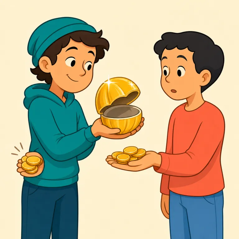 grift（詐欺・名詞）の覚え方イラスト — grift は scam や fraud の仲間ですが、「こすい金もうけ」「うさんくさいひと稼ぎ」の感じで覚えると残りやすいです