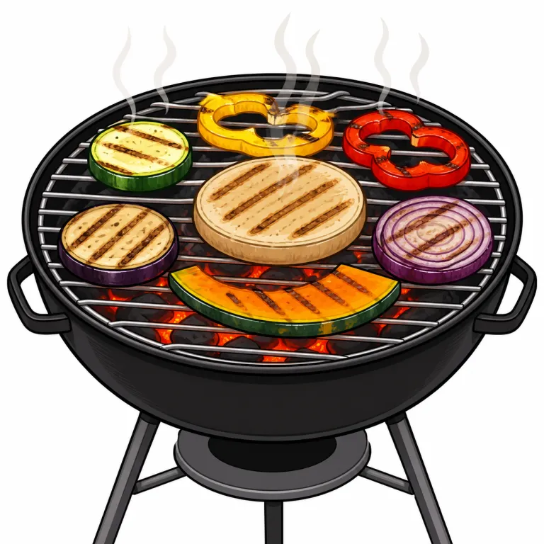 grill（焼く・verb）の覚え方イラスト