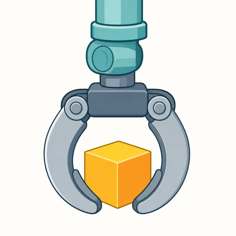 gripper（把持具・名詞）の覚え方イラスト — gripper の rare 義「把持具」は、grip「しっかりつかむ」＋ -er「その働きをするもの」から考えると覚えやすいです