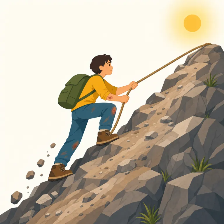 grit（根性、粘り強さ・noun）の覚え方イラスト