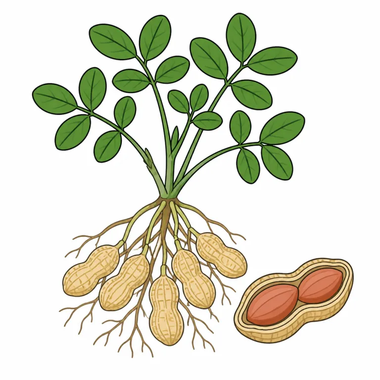 groundnut（落花生・noun）の覚え方イラスト