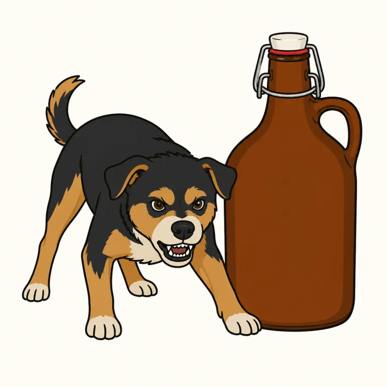 growler（うなる人や動物、ビール用大型容器・noun）の覚え方イラスト