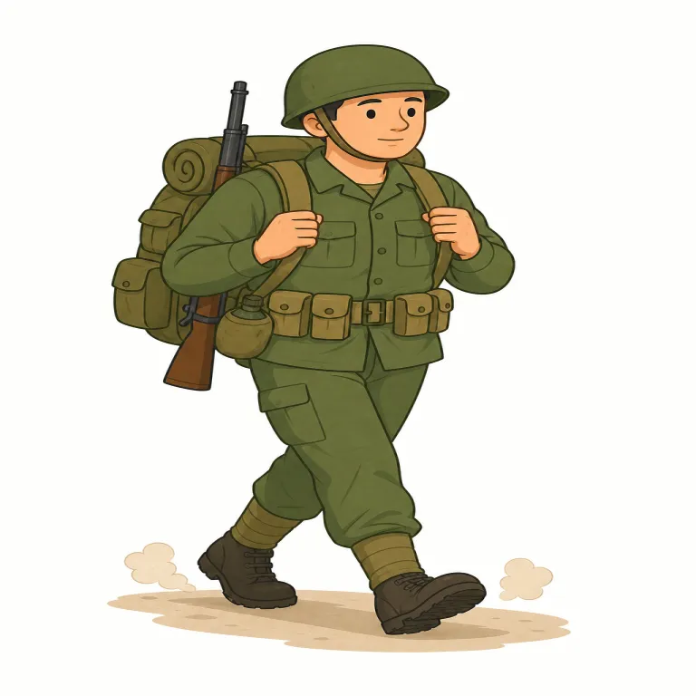 grunt（歩兵、下級兵士・noun）の覚え方イラスト