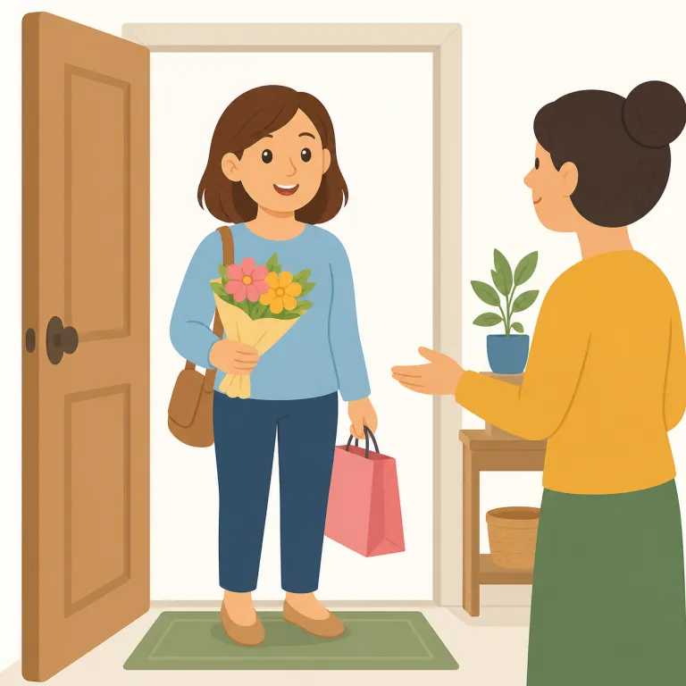 guest（ゲスト・名詞）の覚え方イラスト — guest は host とセットで覚えると強いです