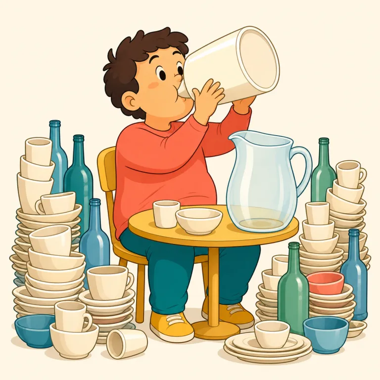 guzzler（大食い・大量消費者・名詞）の覚え方イラスト — guzzle を知っていれば覚えやすく、意味の核は「がぶがぶ飲む・むさぼる」
