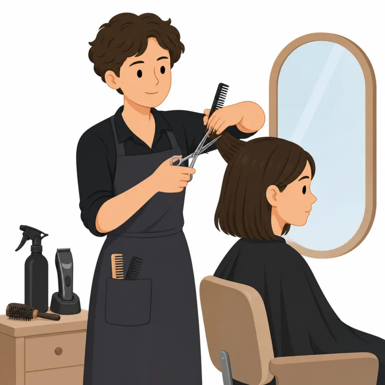 hairdresserの覚え方イラスト