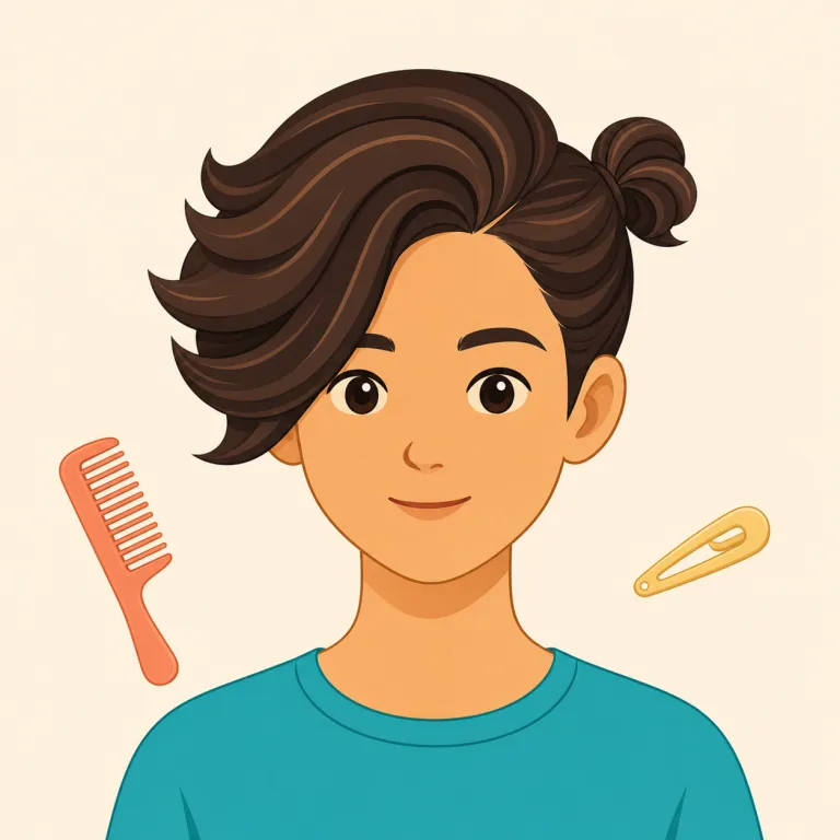 hairstyle（髪型・名詞）の覚え方イラスト — hair「髪」＋style「スタイル、型」とそのまま分解し、「髪のスタイル＝髪型」と覚えると定着しやすい語です