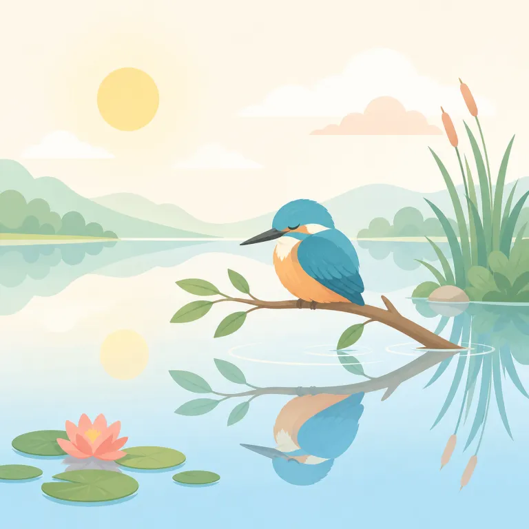 halcyon（平穏な・形容詞）の覚え方イラスト — まずは固定表現 `halcyon days` で覚えるのが近道です
