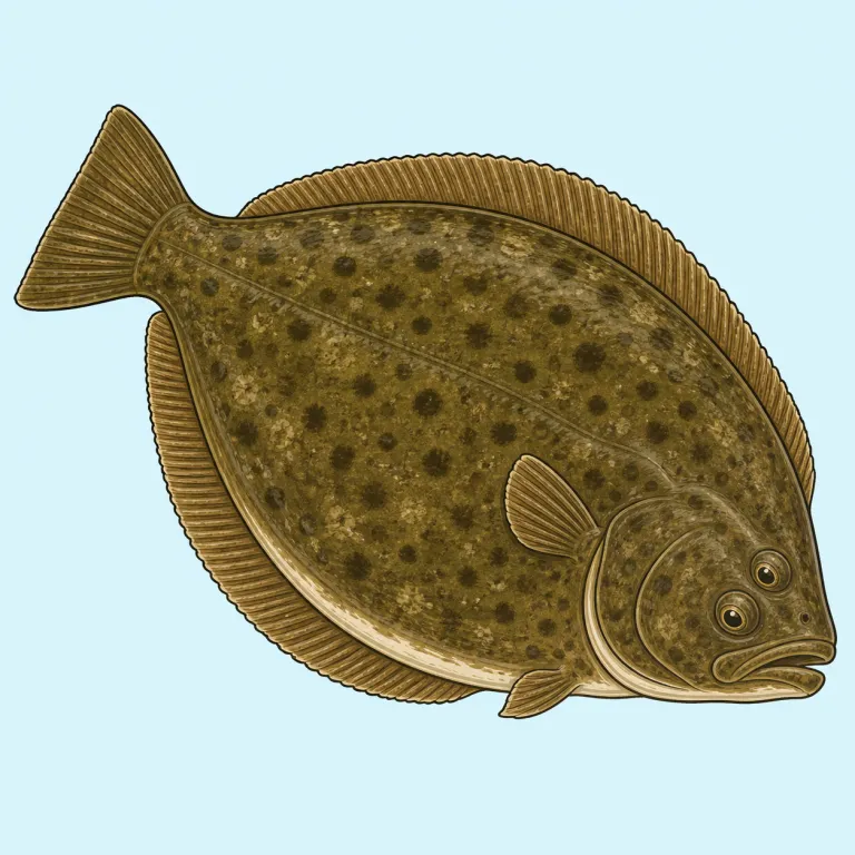 halibut（オヒョウ・名詞）の覚え方イラスト — 音やつづりを無理に分解するより、料理名・水産名詞としてまとまりで覚えると残りやすい語です