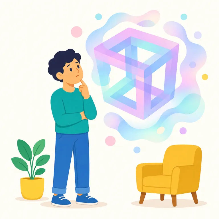 hallucination（幻覚・名詞）の覚え方イラスト — まず語形で覚えると定着しやすい
